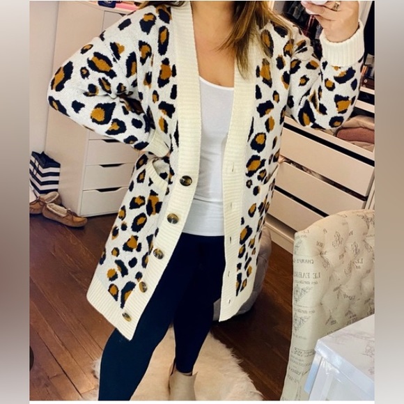 Who what wear Leopard Cardigan - Picture 1 of 7